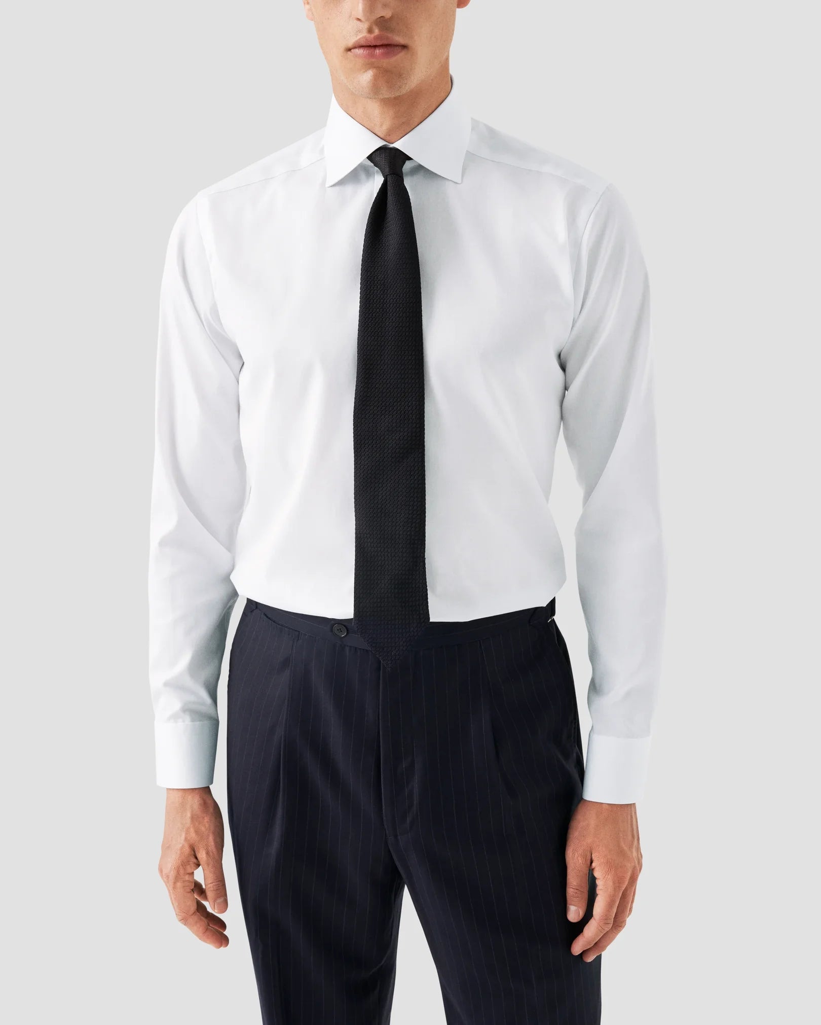 Eton White Signature Twill Shirt | Contemporary Fit | Cutaway Collar-16/41-WHITE-ETON OF SWEDEN-Levy's Clothier
