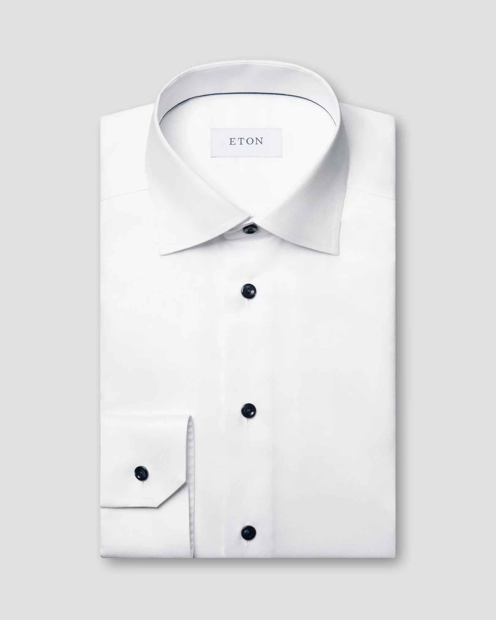 Eton White Signature Twill Shirt | Classic Fit | Cutaway Collar-18-ETON OF SWEDEN-Levy's Clothier